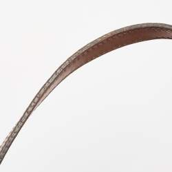 Pre Owned Gucci Brown Python and Leather Craft Tote