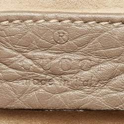 Pre Owned Gucci Beige Leather Small 1973 Chain Crossbody Bag