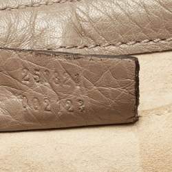 Pre Owned Gucci Beige Leather Small 1973 Chain Crossbody Bag