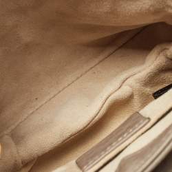 Pre Owned Gucci Beige Leather Small 1973 Chain Crossbody Bag