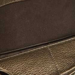 Gucci Brown Leather Soho Flap Continental Wallet
