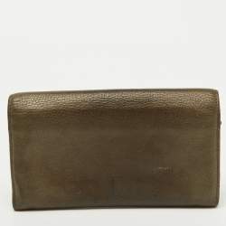 Gucci Brown Leather Soho Flap Continental Wallet