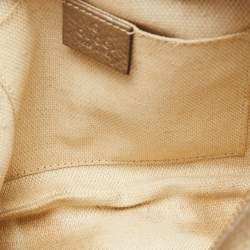 Gucci Metallic Beige Leather Small Soho Shoulder Bag