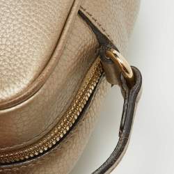 Gucci Metallic Beige Leather Small Soho Shoulder Bag