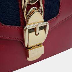 Gucci Red Leather Mini Sylvie Bag