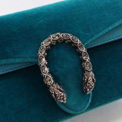Gucci Super Mini Teal Velvet Dionysus