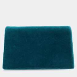 Gucci Super Mini Teal Velvet Dionysus