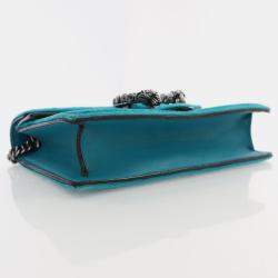 Gucci Super Mini Teal Velvet Dionysus
