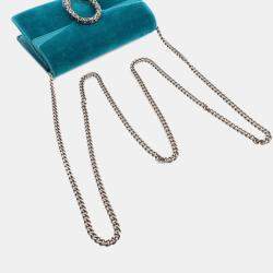 Gucci Super Mini Teal Velvet Dionysus