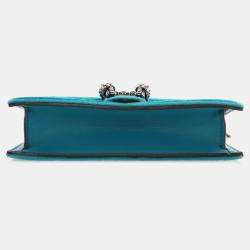 Gucci Super Mini Teal Velvet Dionysus
