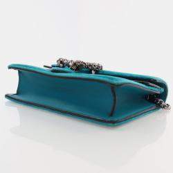Gucci Super Mini Teal Velvet Dionysus