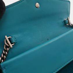 Gucci Super Mini Teal Velvet Dionysus
