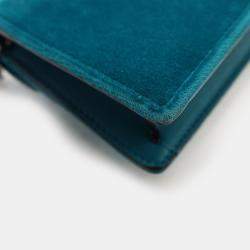 Gucci Super Mini Teal Velvet Dionysus