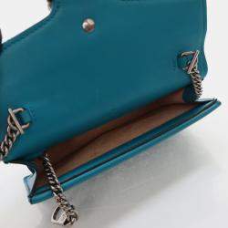 Gucci Super Mini Teal Velvet Dionysus