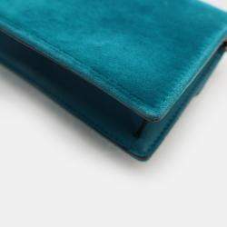 Gucci Super Mini Teal Velvet Dionysus
