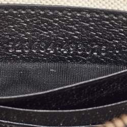 Gucci Black Leather Bee Animalier Zip Pouch