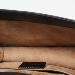 Pre Owned Gucci Black Leather Mini Animal Sylvie Top Handle Bag