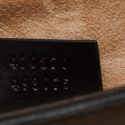 Pre Owned Gucci Black Leather Mini Animal Sylvie Top Handle Bag