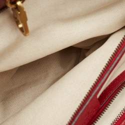 Gucci Multicolor Canvas and Leather Logo Stripe Tote