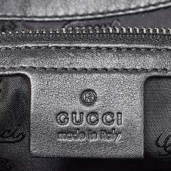 Gucci Burgundy/Black GG Crystal Canvas and Leather Hysteria Hobo