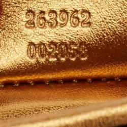 Pre Owned Gucci Black/Gold Satin Malika Tassel Clutch