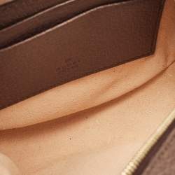 Gucci Beige GG Supreme Canvas and Leather Ophidia Round Wristlet Pouch