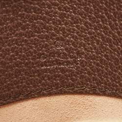 Gucci Beige GG Supreme Canvas and Leather Ophidia Round Wristlet Pouch