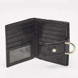 Gucci Black GG Canvas and Leather Abbey Compact Wallet