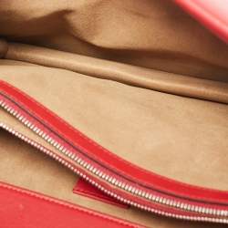 Pre Owned Gucci Red GG Supreme Canvas Small Dionysus Arabesque Shoulder Bag