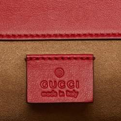 Pre Owned Gucci Red GG Supreme Canvas Small Dionysus Arabesque Shoulder Bag