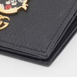 Gucci Black Leather GG Marmont Bosco Card Case