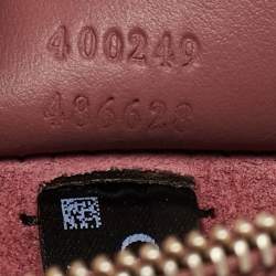 Gucci Old Rose/Beige GG Supreme Canvas and Suede Small Dionysus Blooms Shoulder Bag
