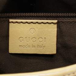 Pre Owned Gucci Beige GG Canvas and Leather Medium Jackie O Hobo