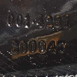 Pre Owned Gucci Black Canvas Striped PVC Shoulder Bag