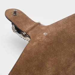 Gucci Beige GG Supreme Canvas and Suede Medium Embellished Dionysus Shoulder Bag