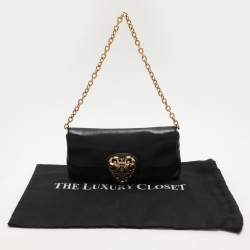 Gucci Black Leather Hysteria Chain Shoulder Bag
