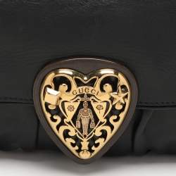 Gucci Black Leather Hysteria Chain Shoulder Bag