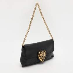Gucci Black Leather Hysteria Chain Shoulder Bag