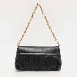 Gucci Black Leather Hysteria Chain Shoulder Bag