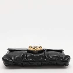 Gucci Black Leather Hysteria Chain Shoulder Bag