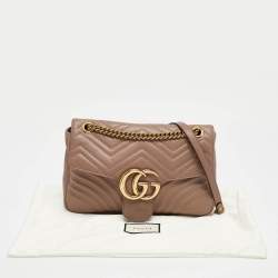 مملوكة مسب قًا حقيبة غوتشي جي جي مارمونت جلد ماتيلاس أوف وايت متوسطة