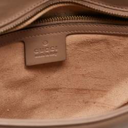 مملوكة مسبقًا حقيبة غوتشي جي جي مارمونت جلد ماتيلاس أوف وايت متوسطة