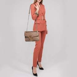 مملوكة مسبقًا حقيبة غوتشي جي جي مارمونت جلد ماتيلاس أوف وايت متوسطة