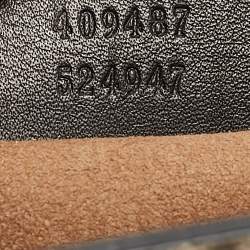 Gucci Black/Beige GG Supreme Canvas and Leather Padlock Small Shoulder Bag