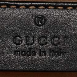 Gucci Black Matelassé Leather Mini GG Marmont Belt Bag