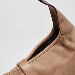 Pre Owned Gucci Old Rose/Beige GG Canvas and Leather Jackie Bardot Hobo