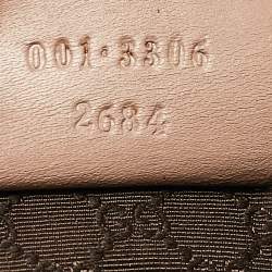 Pre Owned Gucci Old Rose/Beige GG Canvas and Leather Jackie Bardot Hobo
