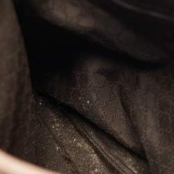 Pre Owned Gucci Old Rose/Beige GG Canvas and Leather Jackie Bardot Hobo