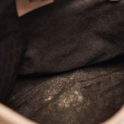 Pre Owned Gucci Old Rose/Beige GG Canvas and Leather Jackie Bardot Hobo