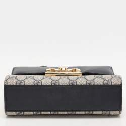 مملوكة مسبقًا حقيبة كتف غوتشي جلد غوتشيسيما  خضراء قفل صغيرة 